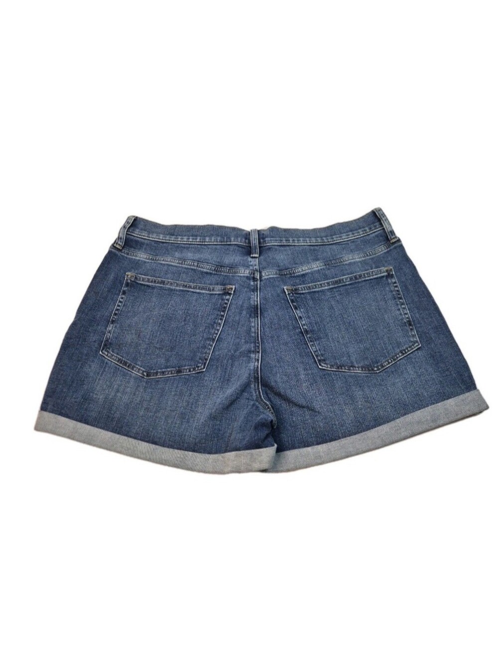 J.Crew Stretch Shorts Womens Size 32 Blue Jean Cuffed NWT 28 - Picture 2 of 8